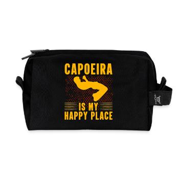 Capoeira ist mein glücklicher Ort - Recycelte Kulturtasche - Schwarz - Vorne