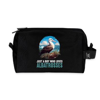 Albatross Albatrosse Albatros - Recycled Toiletry Zip Bag - black - Front