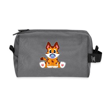 Tiger Baby Schnuller - Recycelte Kulturtasche - Anthrazit - Vorne