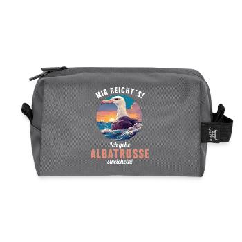 Albatross Albatrosse Albatros - Recycled Toiletry Zip Bag - anthracite - Front