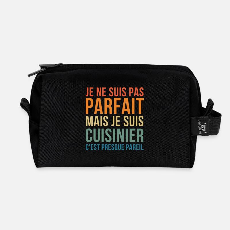 Ein perfekter Koch - Recycelte Kulturtasche - Schwarz