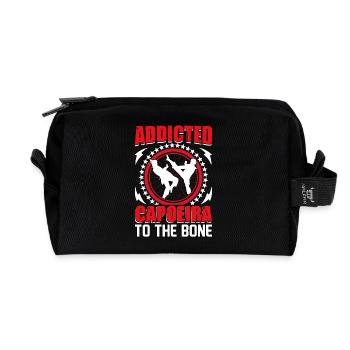 Addicted Capoeira to the Bone - Recycled Toiletry Zip Bag - black - Front
