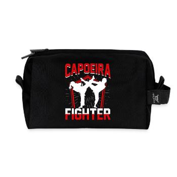 Capoeira-Kämpfer - Recycelte Kulturtasche - Schwarz - Vorne