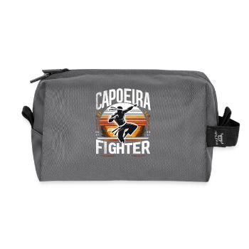 Capoeira Fighter - Recycled Toiletry Zip Bag - anthracite - Front