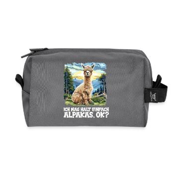 Alpaca Alpakas Alpaka - Recycelte Kulturtasche - Anthrazit - Vorne