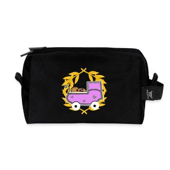 Peanut Pregnant Pregnancy Birth Baby - Recycled Toiletry Zip Bag - black - Front