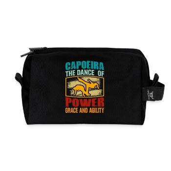 Capoeira, der Tanz der Kraft, Anmut und Beweglichkeit - Recycelte Kulturtasche - Schwarz - Vorne