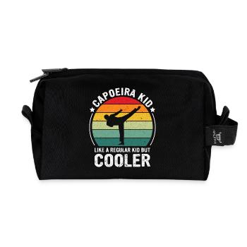 Capoeira like a regular kid but cooler - Recycled Toiletry Zip Bag - black - Front