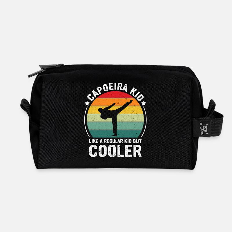 Capoeira wie ein normales Kind, aber cooler - Recycelte Kulturtasche - Schwarz