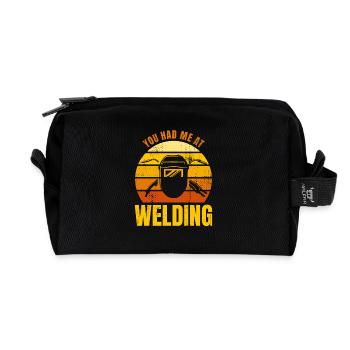 Blague de soudeur - Trousse de toilette en tissu recyclé - noir - Devant