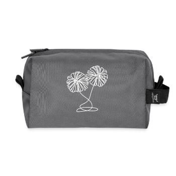 Dessin de pompons de pom-pom girl - Trousse de toilette en tissu recyclé - anthracite - Devant