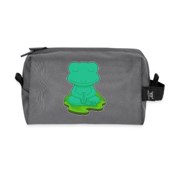 Frosch Yoga Fitness Meditation - Recycelte Kulturtasche - Anthrazit - Vorne