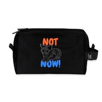 Drôle de chat - Trousse de toilette en tissu recyclé - noir - Devant