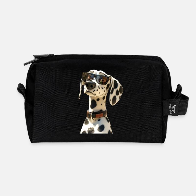 Dalmatiner Hunde Liebhaber Ich Liebe Dalmatiner - Recycelte Kulturtasche - Schwarz