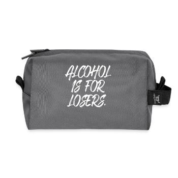 L’alcool est pour les perdants Alkoholfrei Sober Ohne Alk - Trousse de toilette en tissu recyclé - anthracite - Devant