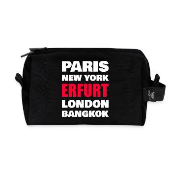 Ville d’Erfurt - Trousse de toilette en tissu recyclé - noir - Devant