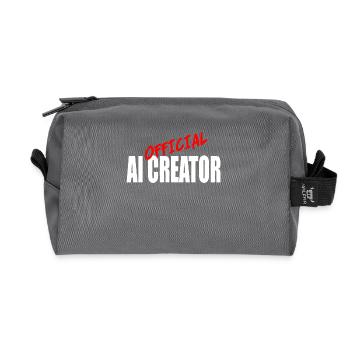 Official AI Creator Graphic Design - Recycled Toiletry Zip Bag - anthracite - Front