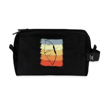 Arc et flèche vintage - Trousse de toilette en tissu recyclé - noir - Devant