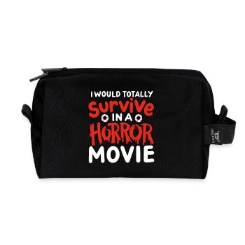 Horrorfilm - Recycelte Kulturtasche - Schwarz - Vorne