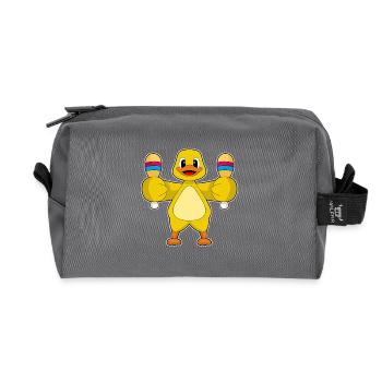 Duck Musician Rattle Music - Recycled Toiletry Zip Bag - anthracite - Front