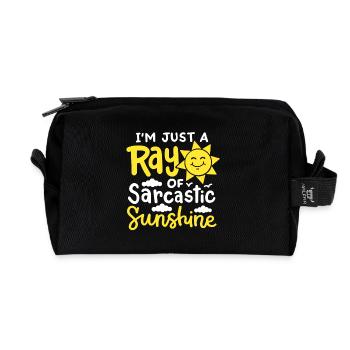 Sarkastischer Humor Sarkasmus - Recycelte Kulturtasche - Schwarz - Vorne