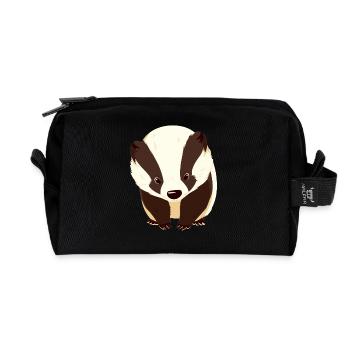 Badger Dachse Dachs - Recycelte Kulturtasche - Schwarz - Vorne