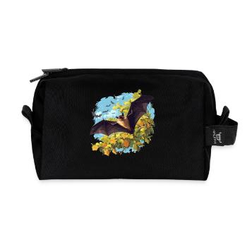 Bat Fledermäuse Fledermaus - Recycelte Kulturtasche - Schwarz - Vorne