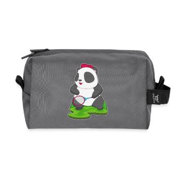 Raquette de tennis Panda - Trousse de toilette en tissu recyclé - anthracite - Devant