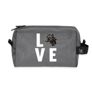 Clouded Leopard Nebelparder - Recycled Toiletry Zip Bag - anthracite - Front