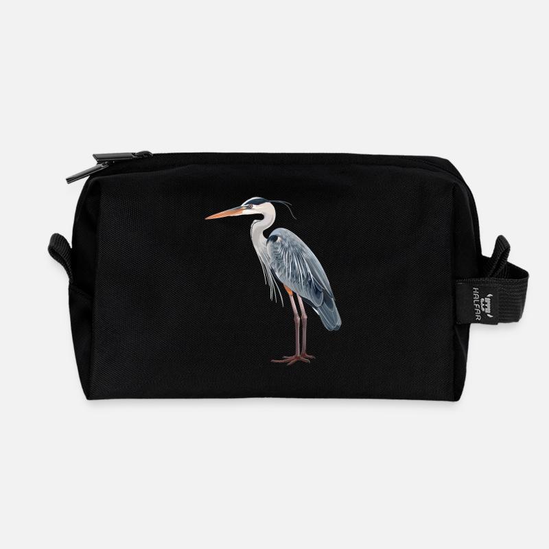 Heron Reiher - Recycelte Kulturtasche - Schwarz