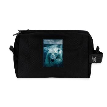 Polar Bear Eisbären Eisbär - Recycelte Kulturtasche - Schwarz - Vorne