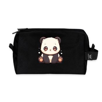 Giant Panda Große Pandas Großer Panda - Recycled Toiletry Zip Bag - black - Front