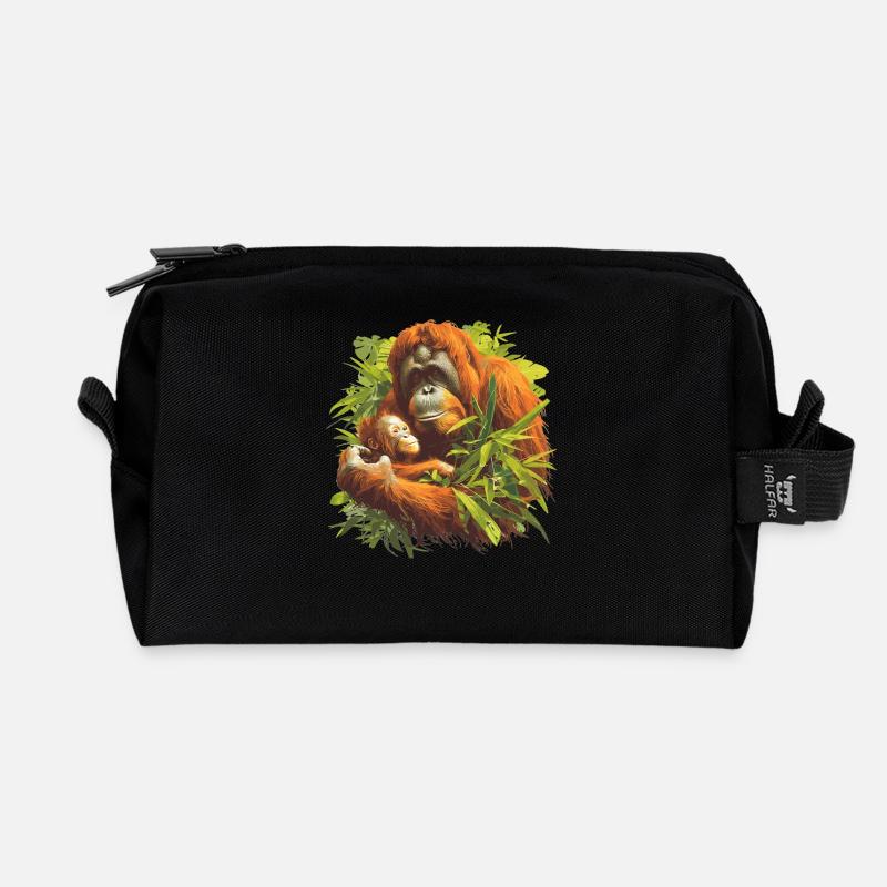 Orangutan Orang-Utans Orang-Utan - Recycelte Kulturtasche - Schwarz