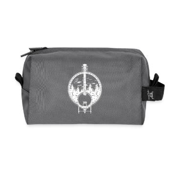 Banjo Drawing - Recycled Toiletry Zip Bag - anthracite - Front