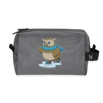Owl patins à glace - Trousse de toilette en tissu recyclé - anthracite - Devant