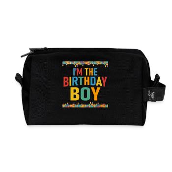 I'm the Birthday Boy Block Building Party Graphic - Recycelte Kulturtasche - Schwarz - Vorne