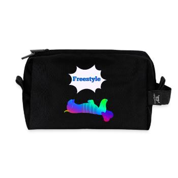Freestyle Dackel - Recycelte Kulturtasche - Schwarz - Vorne