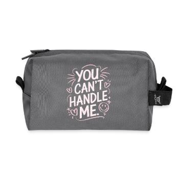 You Can Not Handle Me - Recycled Toiletry Zip Bag - anthracite - Front
