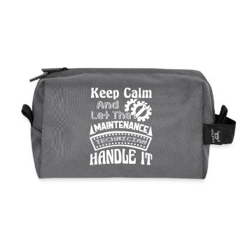 Let Maintenance Technician Handle It - Recycled Toiletry Zip Bag - anthracite - Front