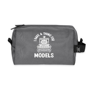 Ich Stehe Auf Modelleisenbahnen - Recycelte Kulturtasche - Anthrazit - Vorne