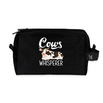 Kuh Flüsterer Bauernhof Liebe Cows - Recycelte Kulturtasche - Schwarz - Vorne
