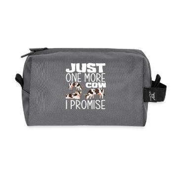 Only one more cow promised - Recycled Toiletry Zip Bag - anthracite - Front