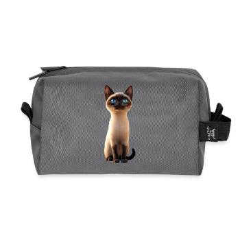 Siamkatze Siam Katze Siamese Cat Siamesen Katzen - Recycelte Kulturtasche - Anthrazit - Vorne