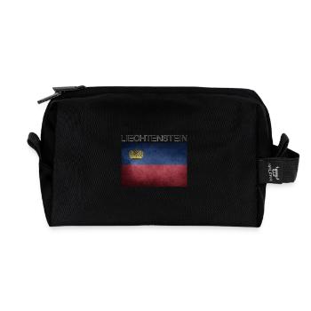 Liechtenstein Flag Vaduz Alps Holidays - Recycled Toiletry Zip Bag - black - Front