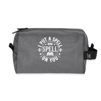 J’ai mis un sort sur toi sorcière drôle costume d’Halloween - Trousse de toilette en tissu recyclé - anthracite - Devant