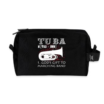 Tuba Definition - Recycled Toiletry Zip Bag - black - Front