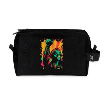 Kriegerisches Heritage Black History Month Design - Recycelte Kulturtasche - Schwarz - Vorne