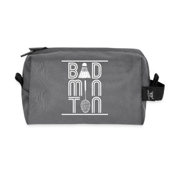 Racquet Shuttlecock Player Badminton - Recycled Toiletry Zip Bag - anthracite - Front