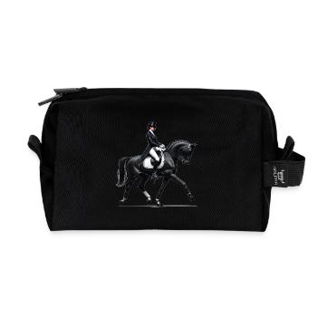 Cavalière de dressage - Trousse de toilette en tissu recyclé - noir - Devant