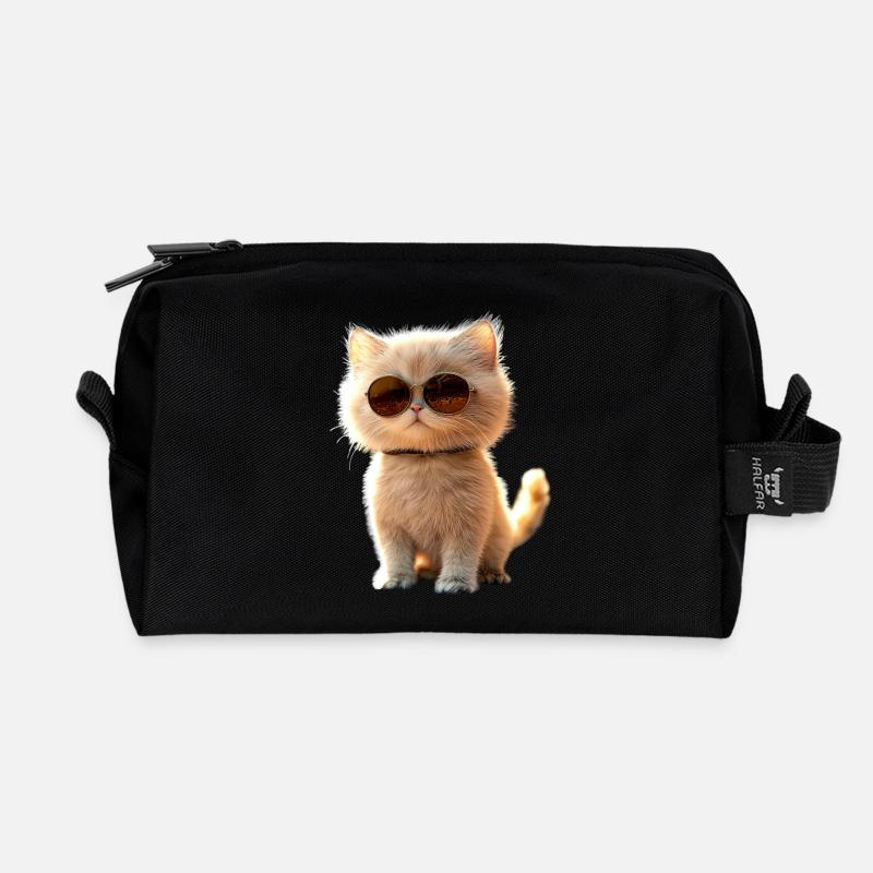 Perserkatze Perser Katze Persian Cat Süße Katzen - Recycelte Kulturtasche - Schwarz